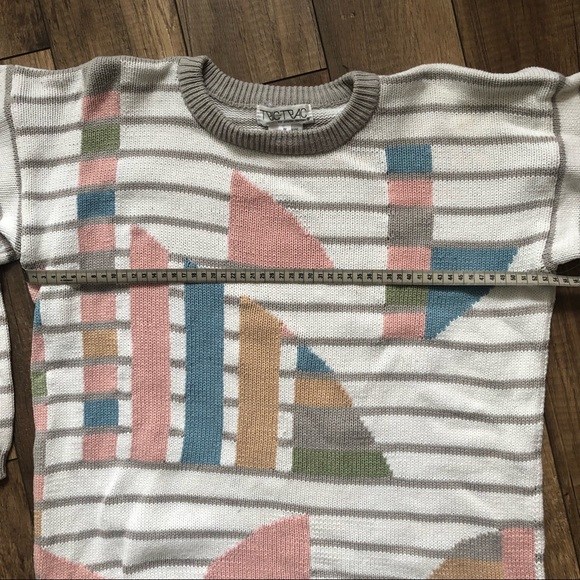 🍧 VTG coton sweater pastel pattern - Picture 4 of 6